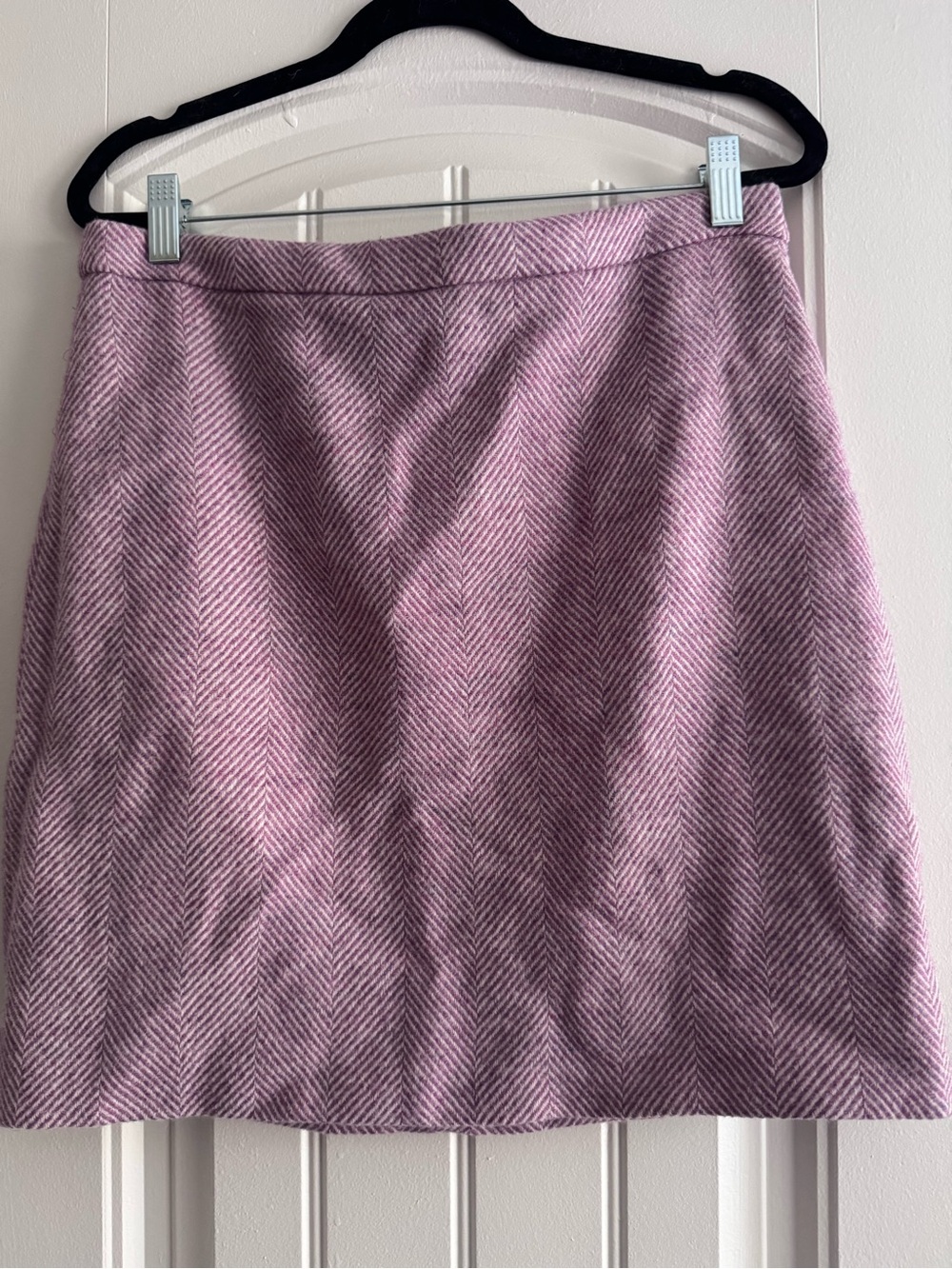 J.Crew Women’s Lavender Herringbone Wool Blend Skirt